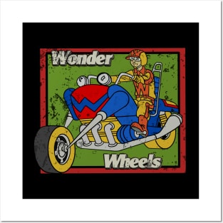 Retro Cartoon Motorcycle Posters and Art